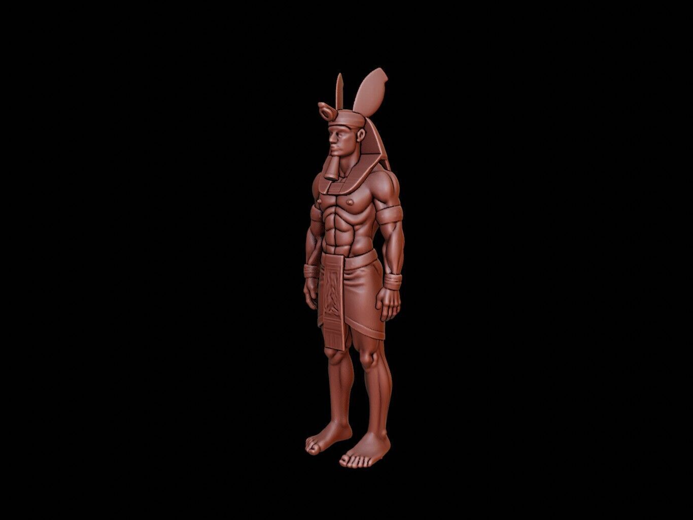 Egyptian Pharaoh Figure 3D print model_2