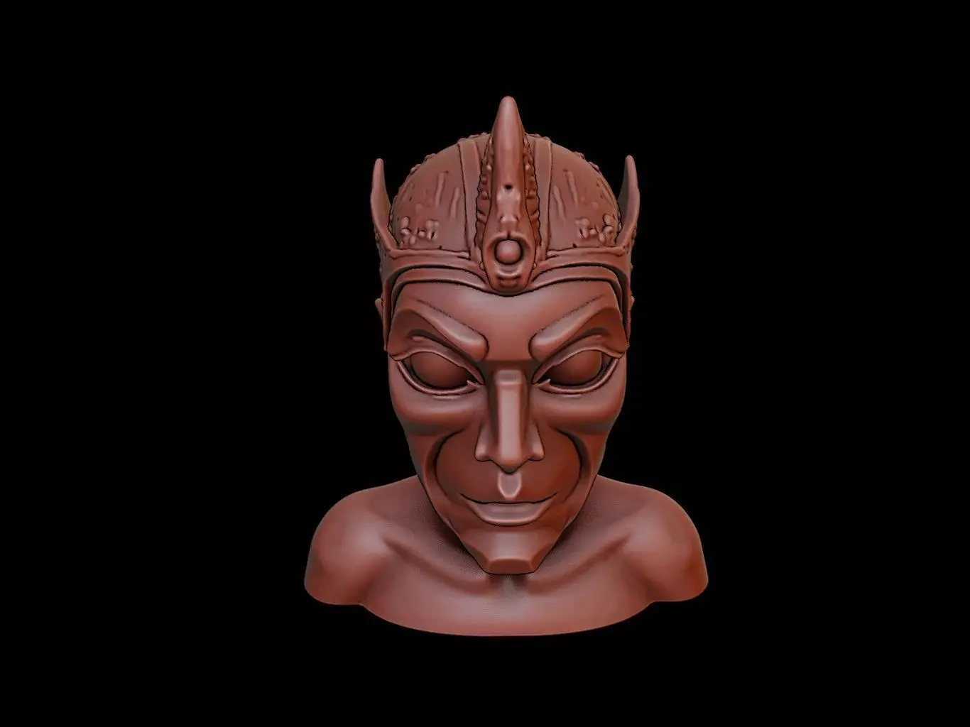Golden Mask Figure 3D print model_0