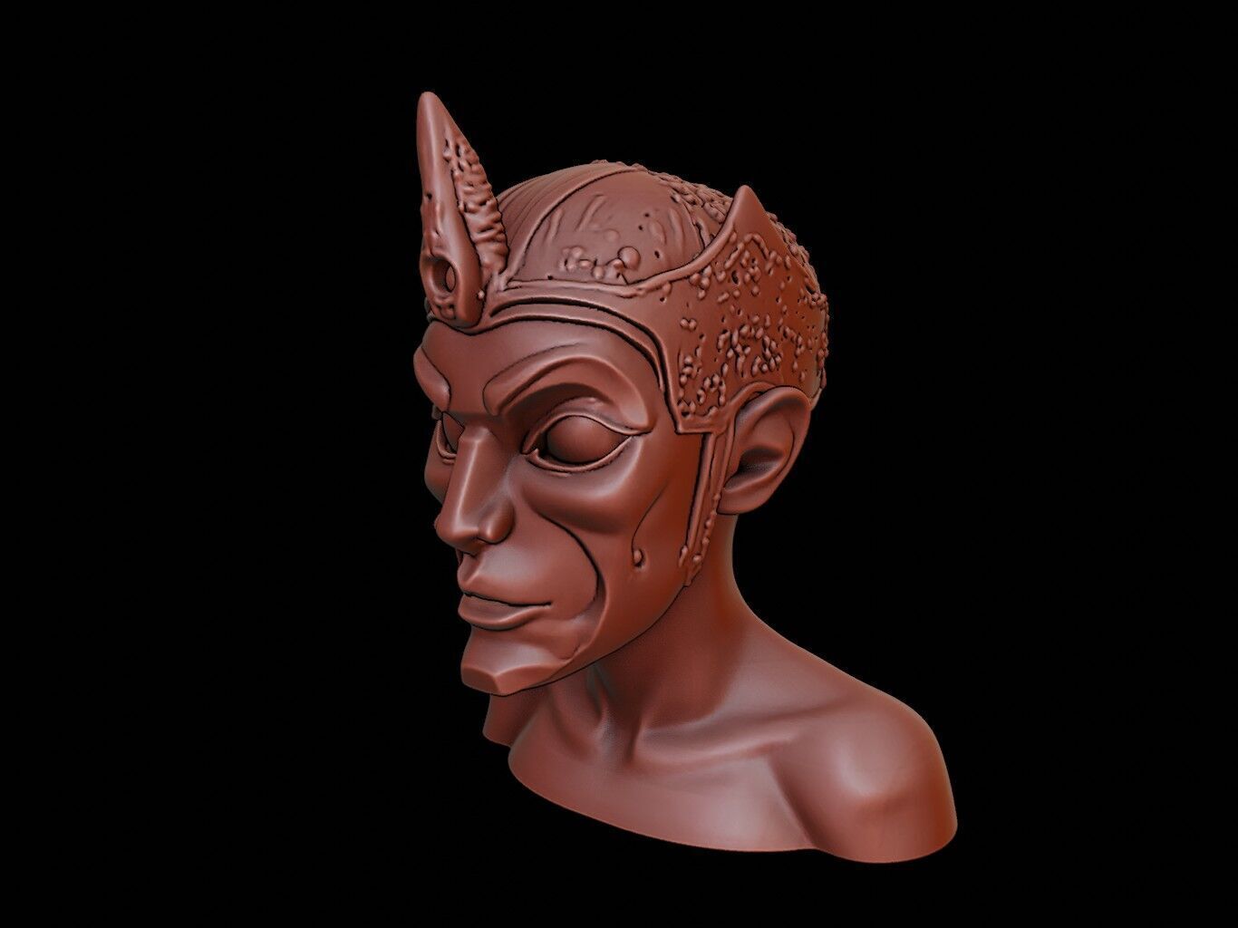 Golden Mask Figure 3D print model_2