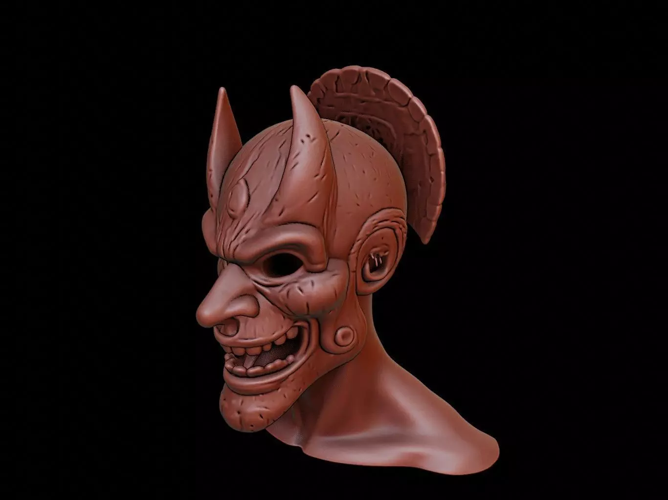 Golden Mask Figure 3D print model_0