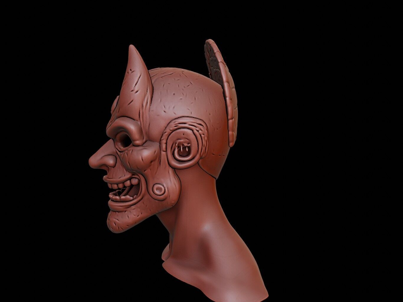 Golden Mask Figure 3D print model_2