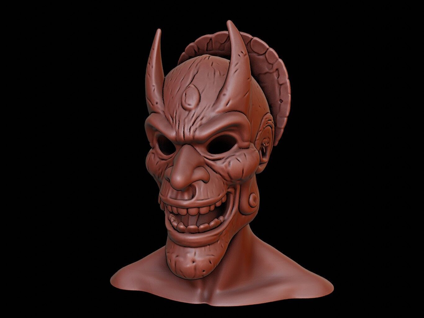 Golden Mask Figure 3D print model_1