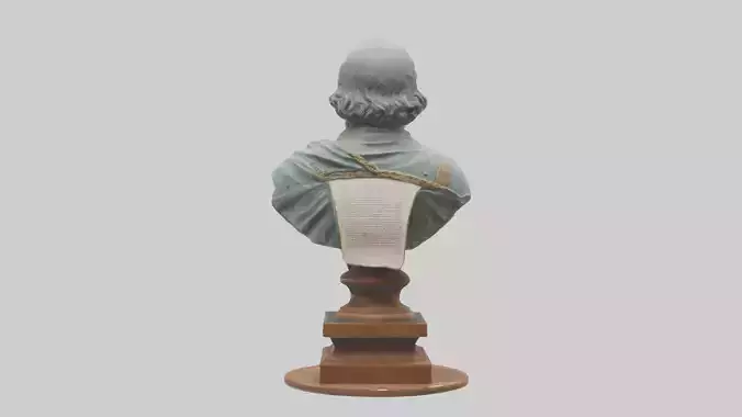 Magna Carta bust statue model Low-poly 3D model