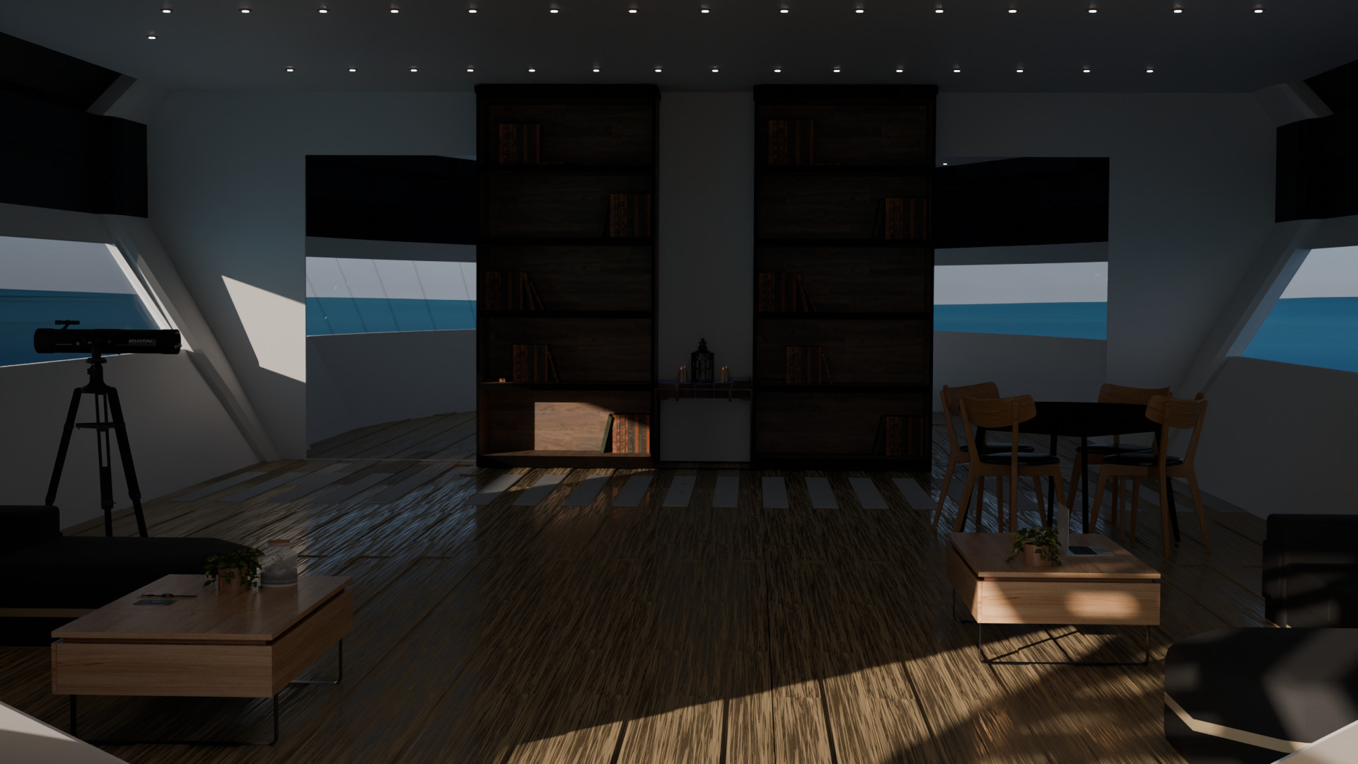 yacht 3D with mapping Low-poly 3D model_6