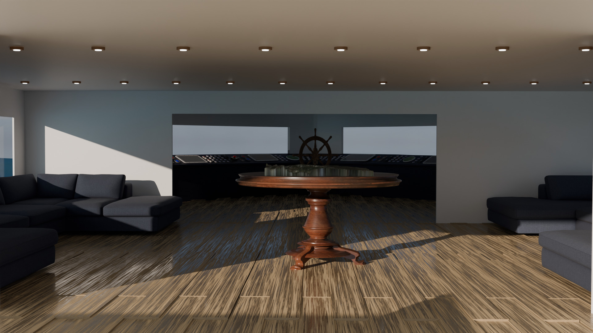 yacht 3D with mapping Low-poly 3D model_2