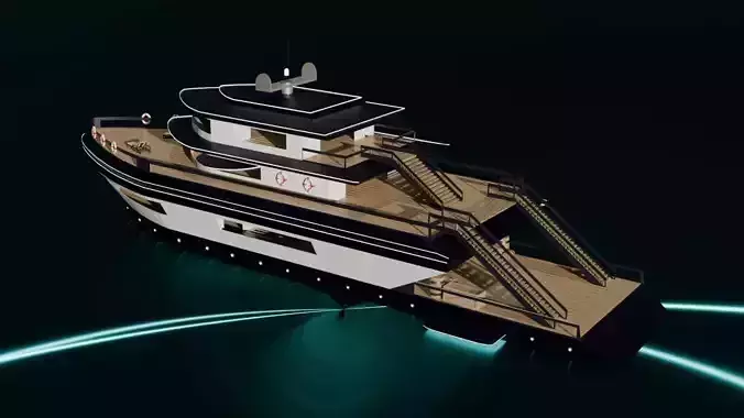 yacht 3D with mapping