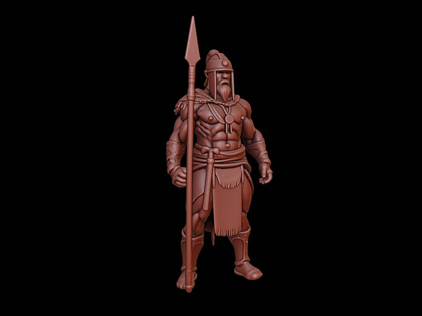 Hun Warrior Figure 3D print model_1