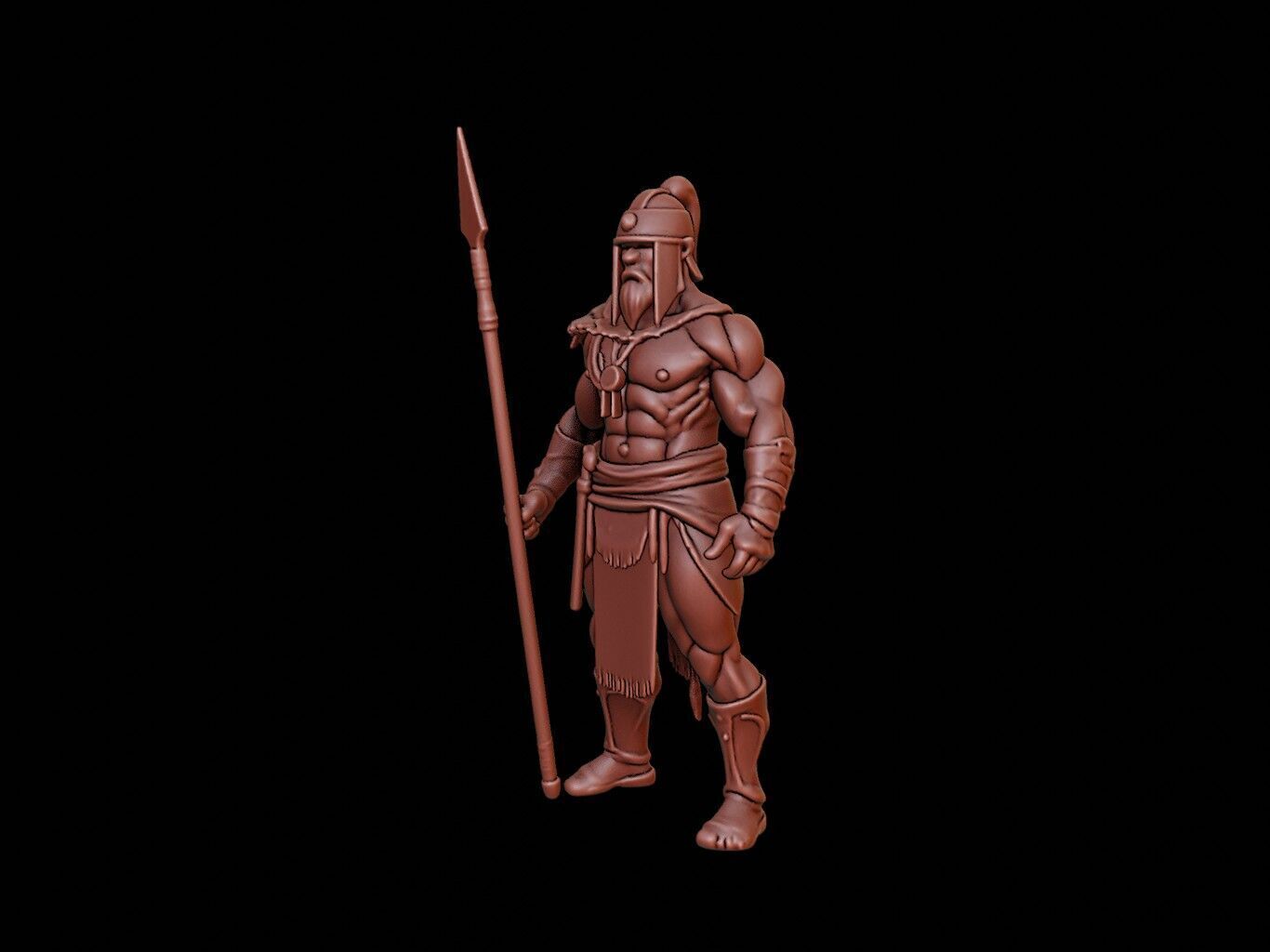 Hun Warrior Figure 3D print model_2