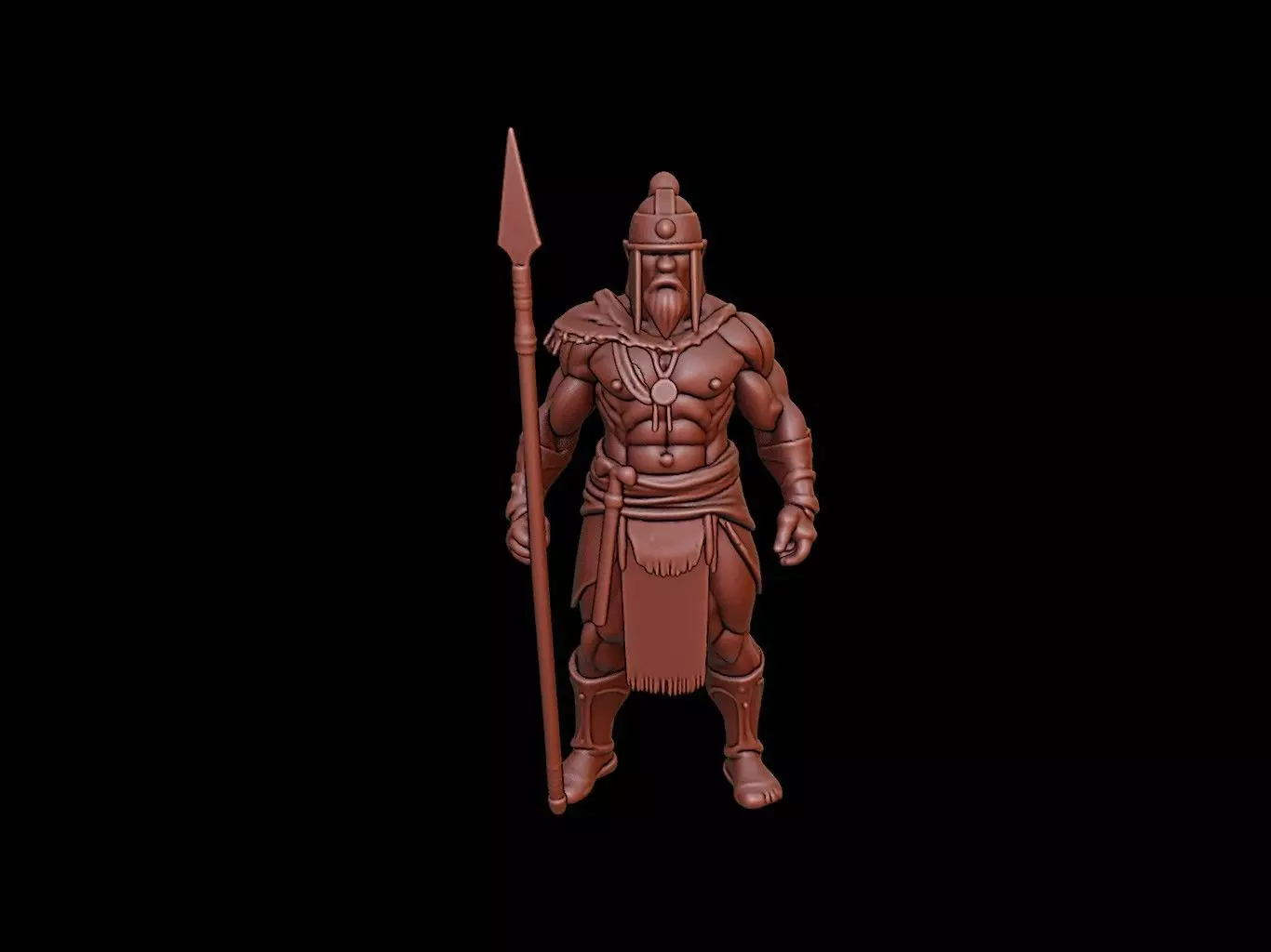 Hun Warrior Figure 3D print model_0