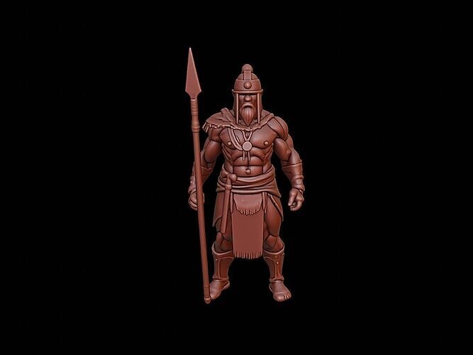 Hun Warrior Figure 3D print model
