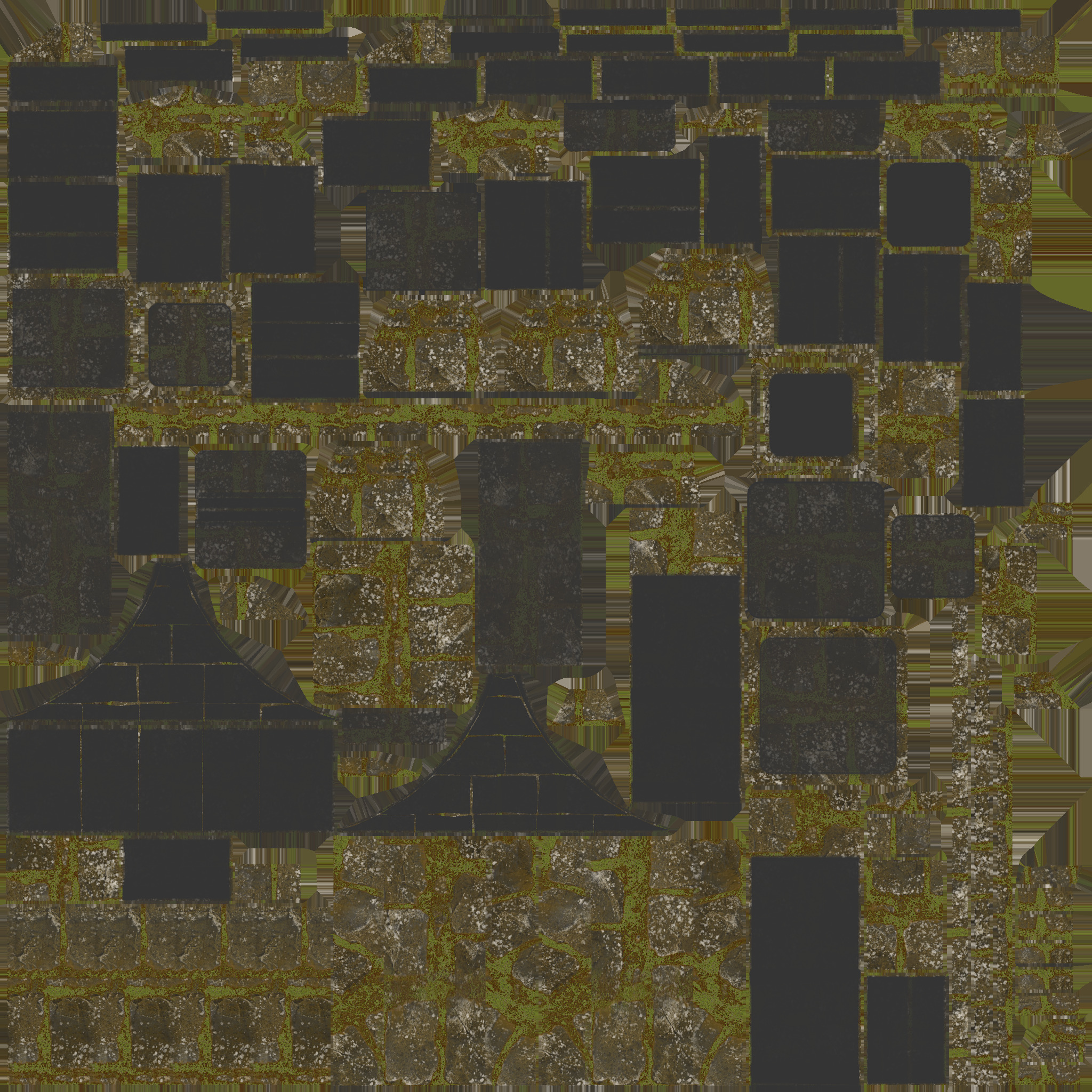 stone medieval arcade 3D model_6