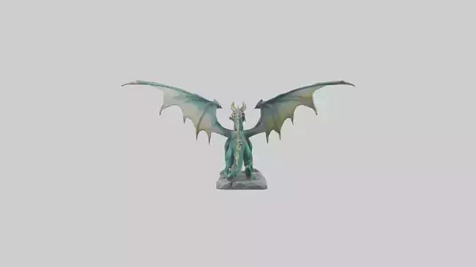 Majestic Dragon statue model