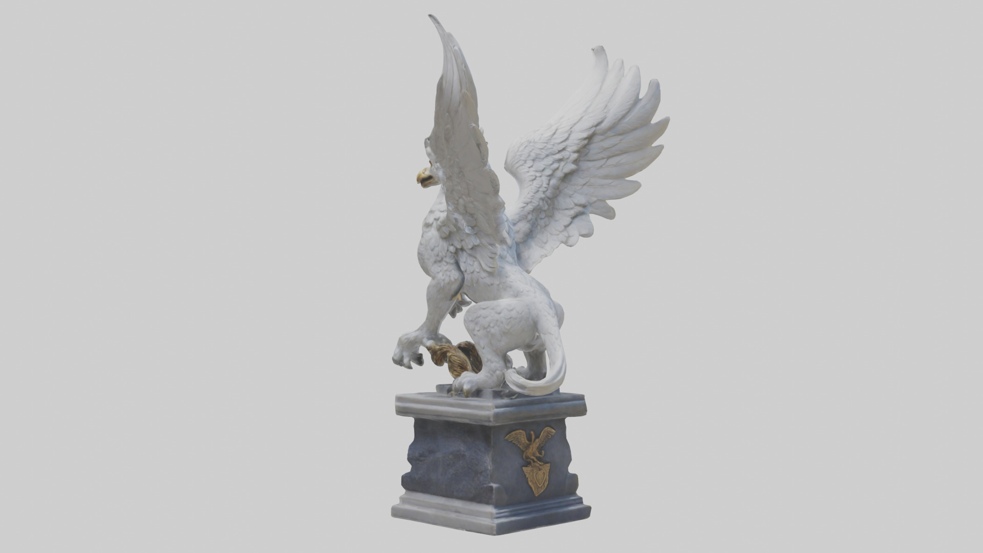Majestic Gryphon statue model Low-poly 3D model_1