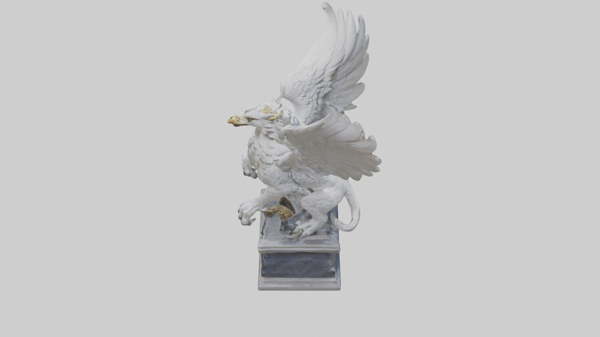 Majestic Gryphon statue model Low-poly 3D model_17