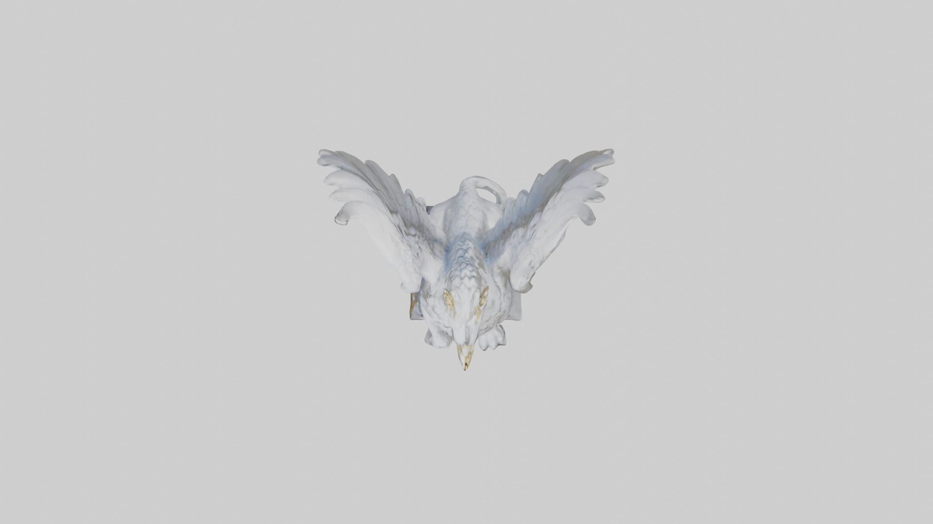Majestic Gryphon statue model Low-poly 3D model_14