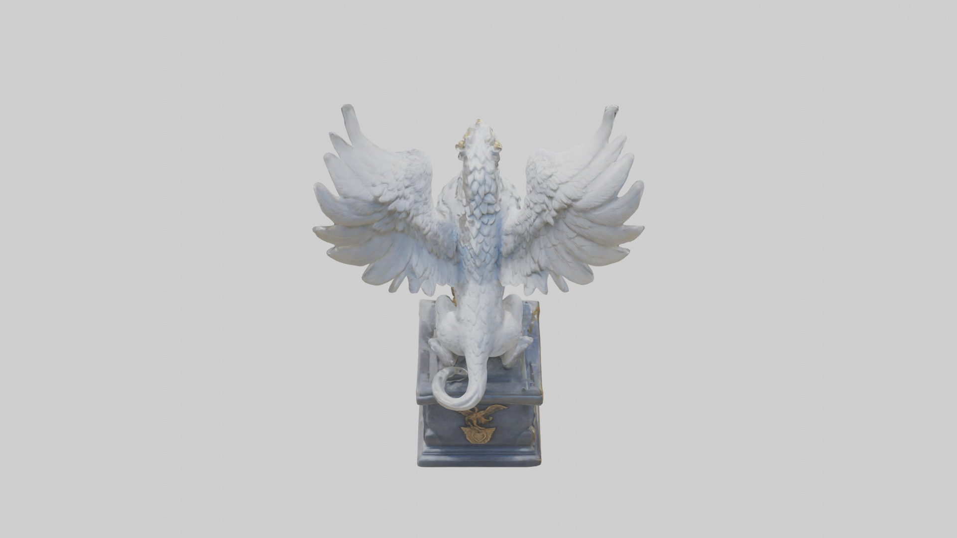 Majestic Gryphon statue model Low-poly 3D model_15