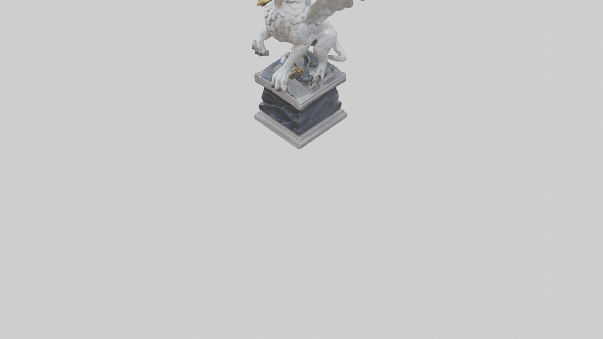 Majestic Gryphon statue model Low-poly 3D model_5