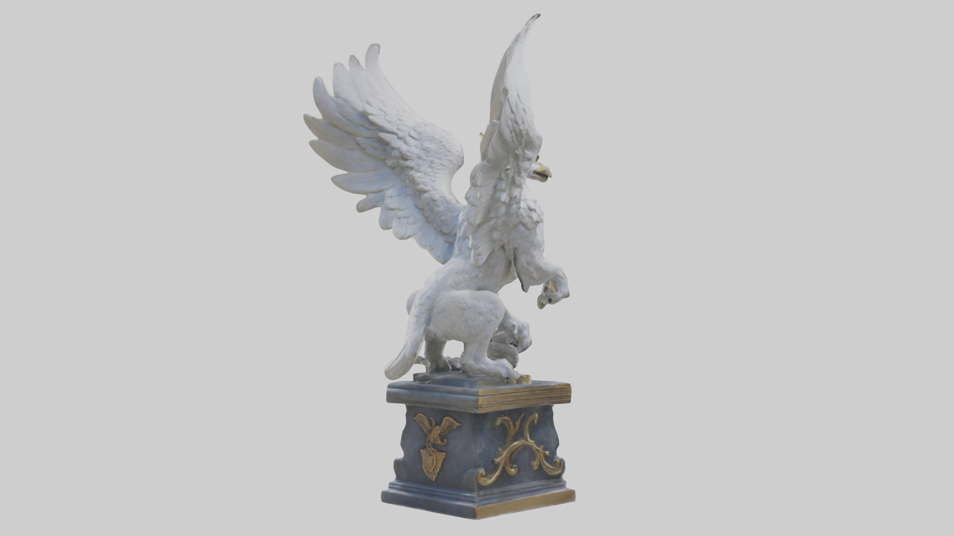 Majestic Gryphon statue model Low-poly 3D model_2