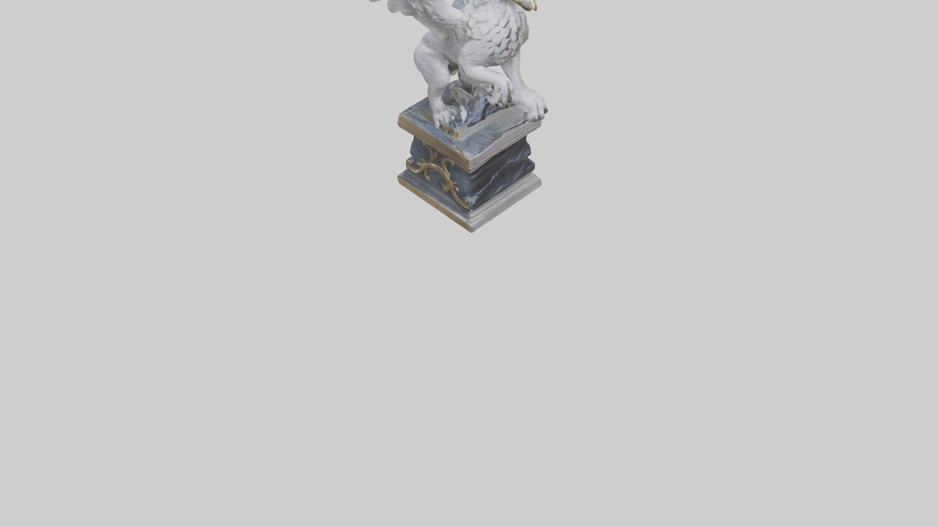 Majestic Gryphon statue model Low-poly 3D model_6