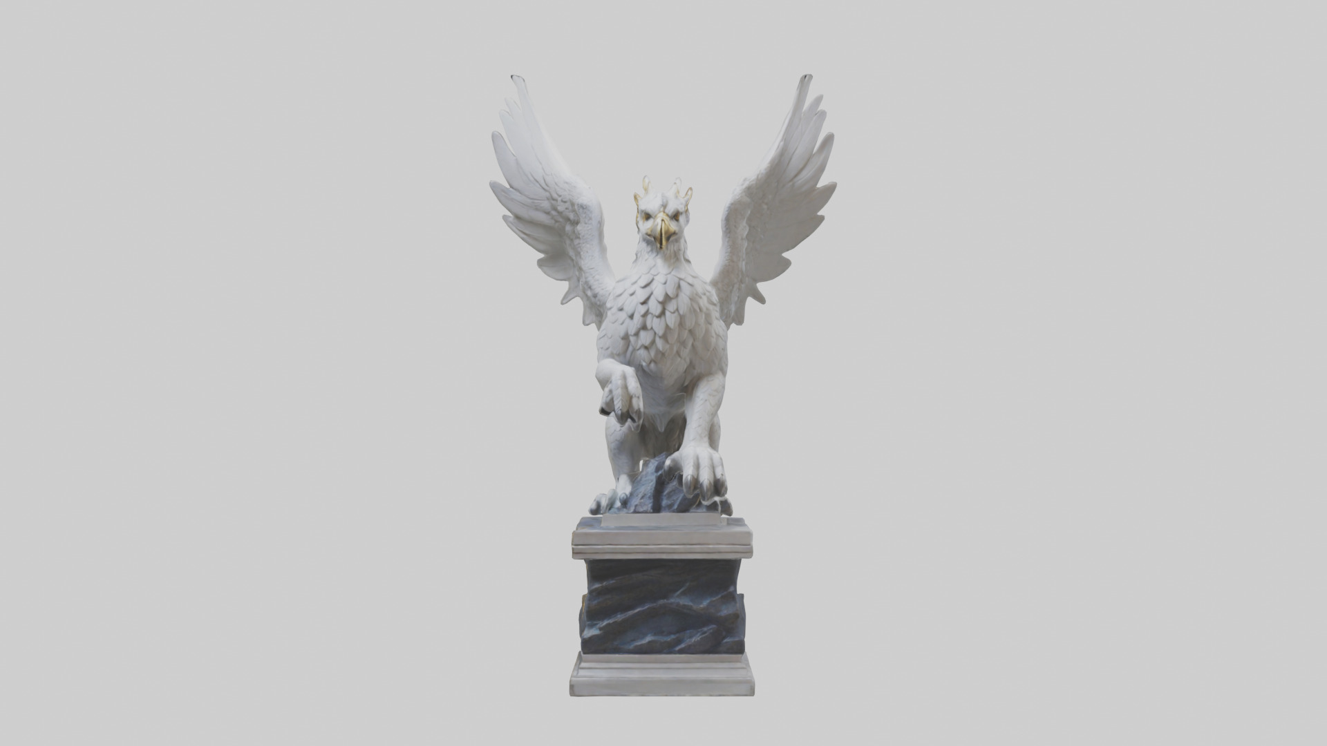 Majestic Gryphon statue model Low-poly 3D model_9
