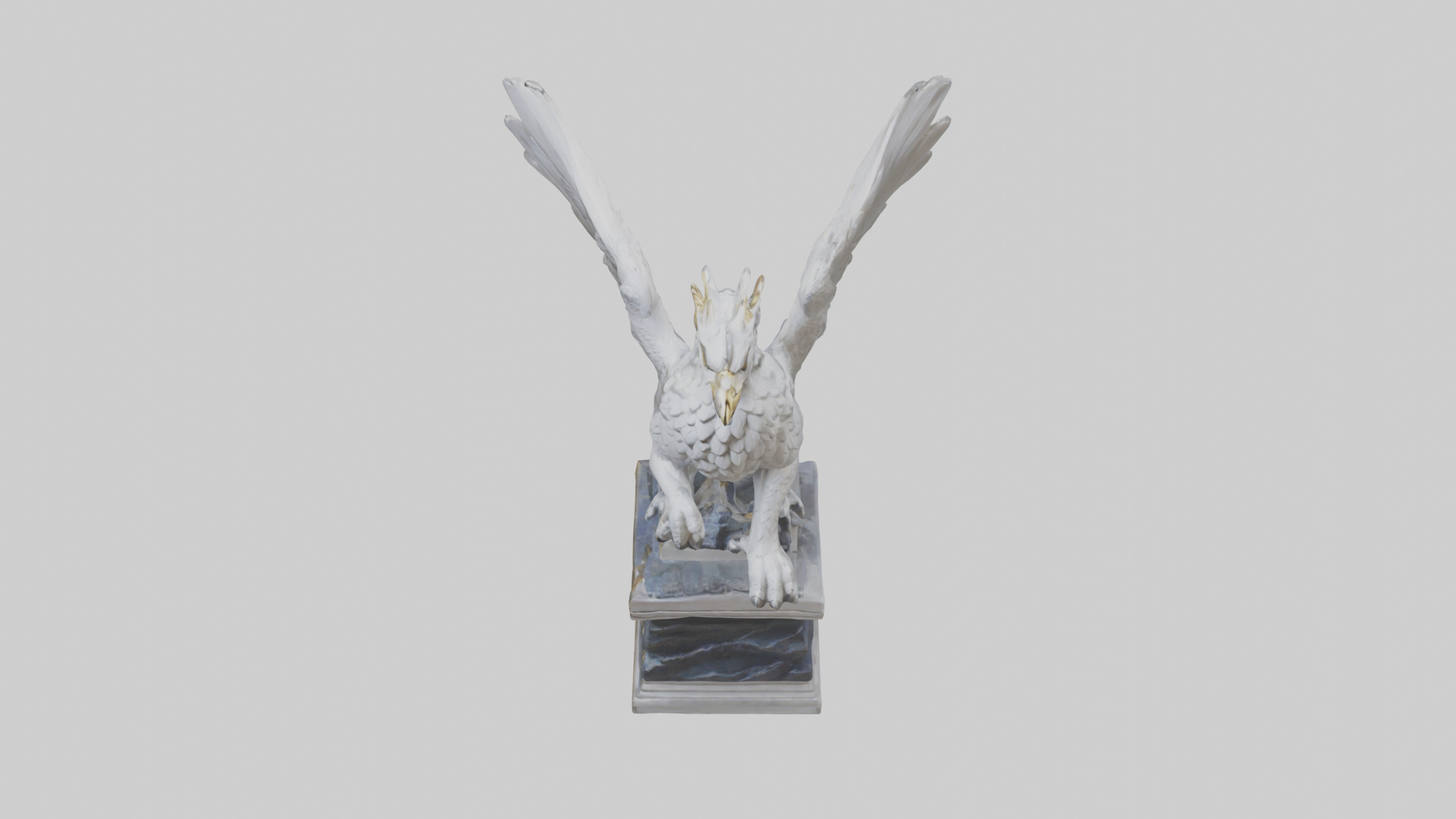 Majestic Gryphon statue model Low-poly 3D model_16