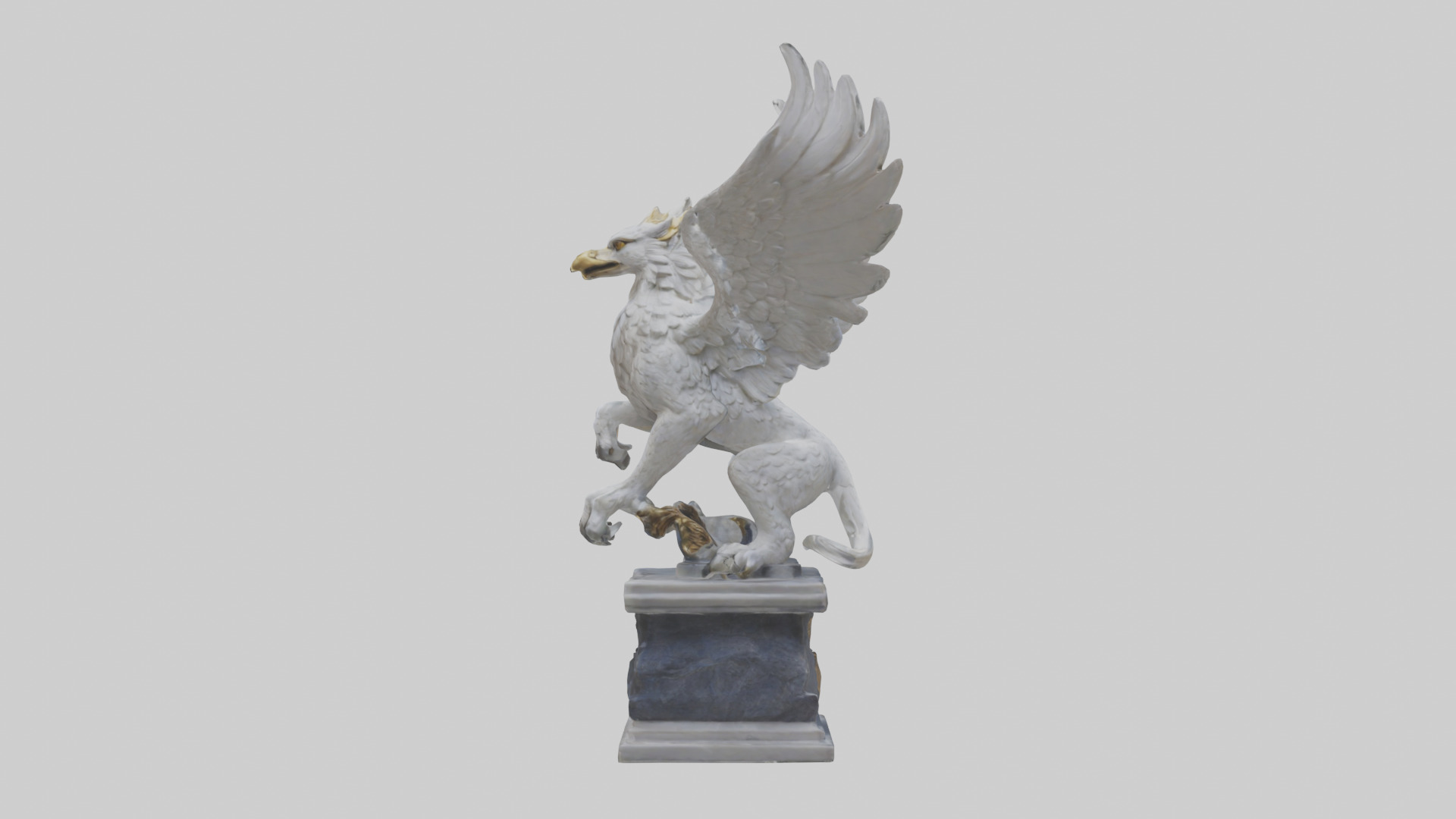 Majestic Gryphon statue model Low-poly 3D model_12