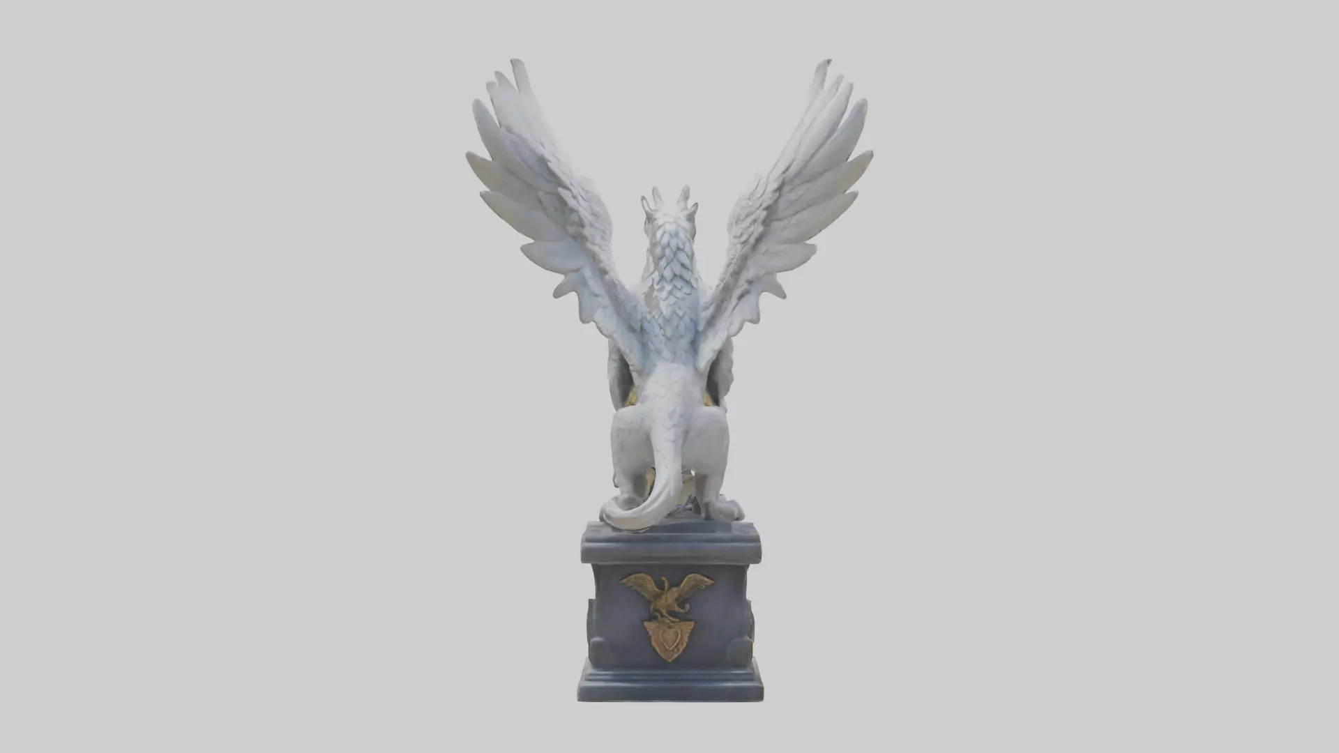 Majestic Gryphon statue model Low-poly 3D model_0