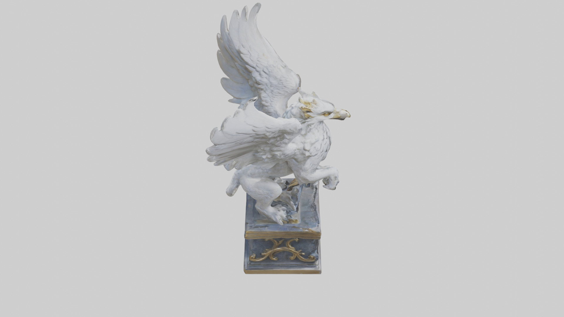 Majestic Gryphon statue model Low-poly 3D model_18