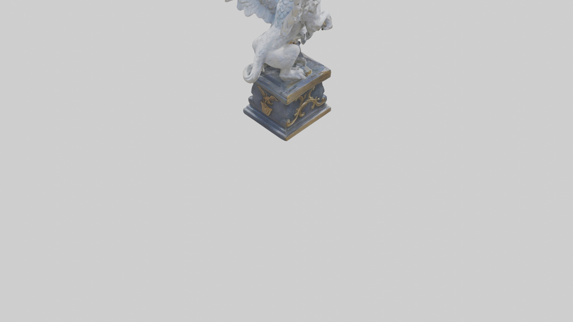 Majestic Gryphon statue model Low-poly 3D model_4