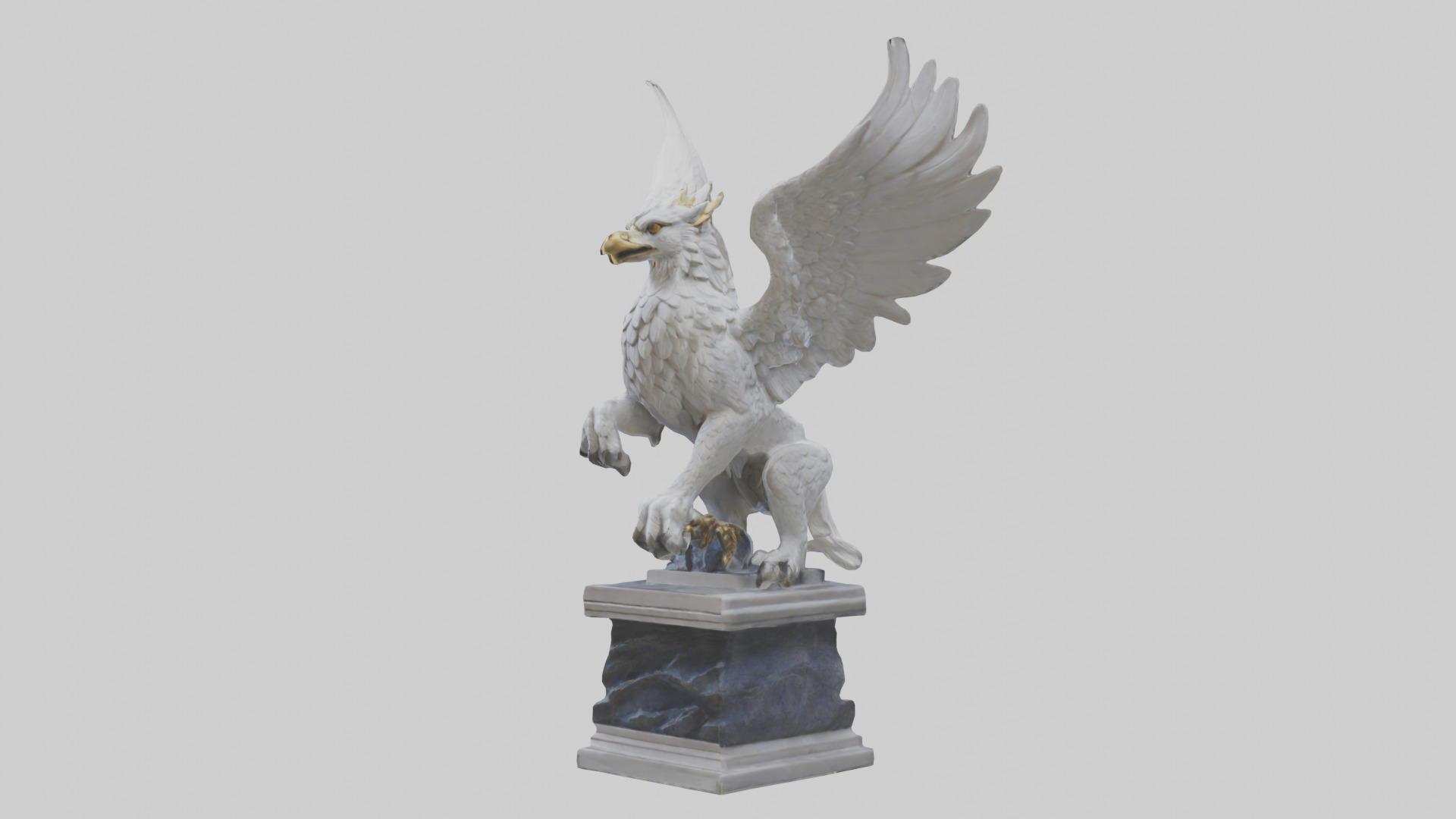 Majestic Gryphon statue model Low-poly 3D model_8