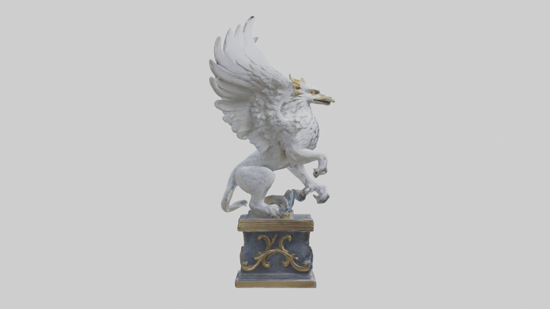Majestic Gryphon statue model Low-poly 3D model_13