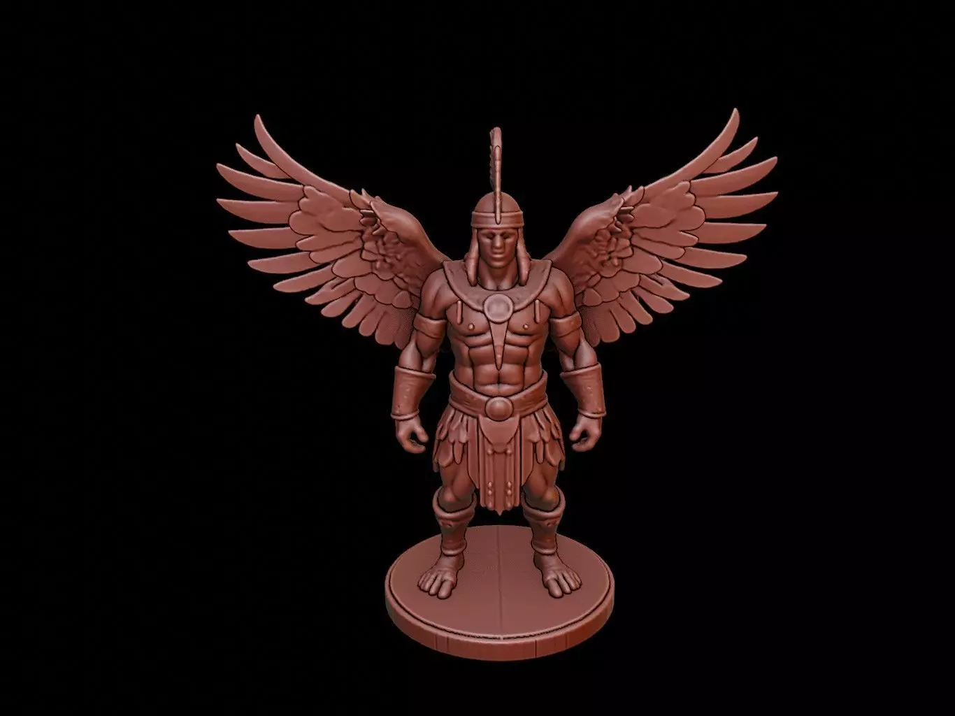 Maya Eagle Warrior Figure 3D print model_0