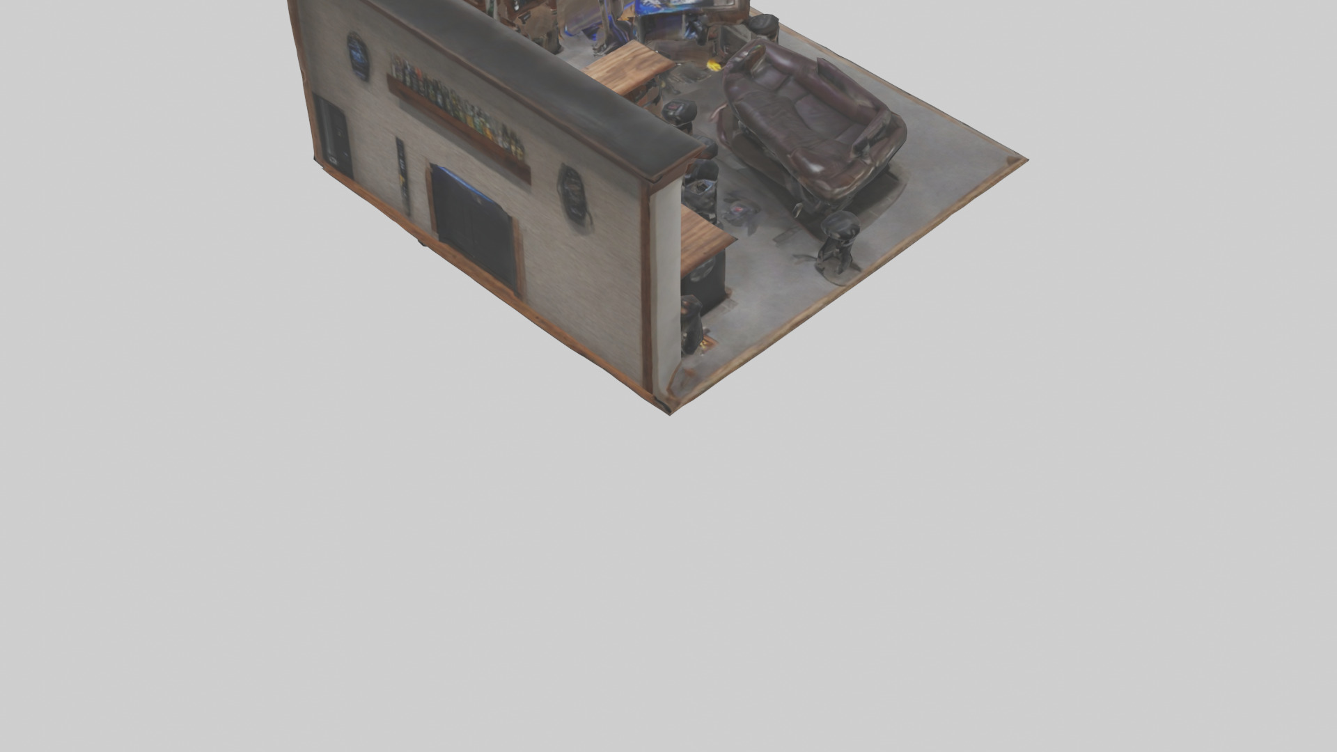 Man Cave Low-poly 3D model_6