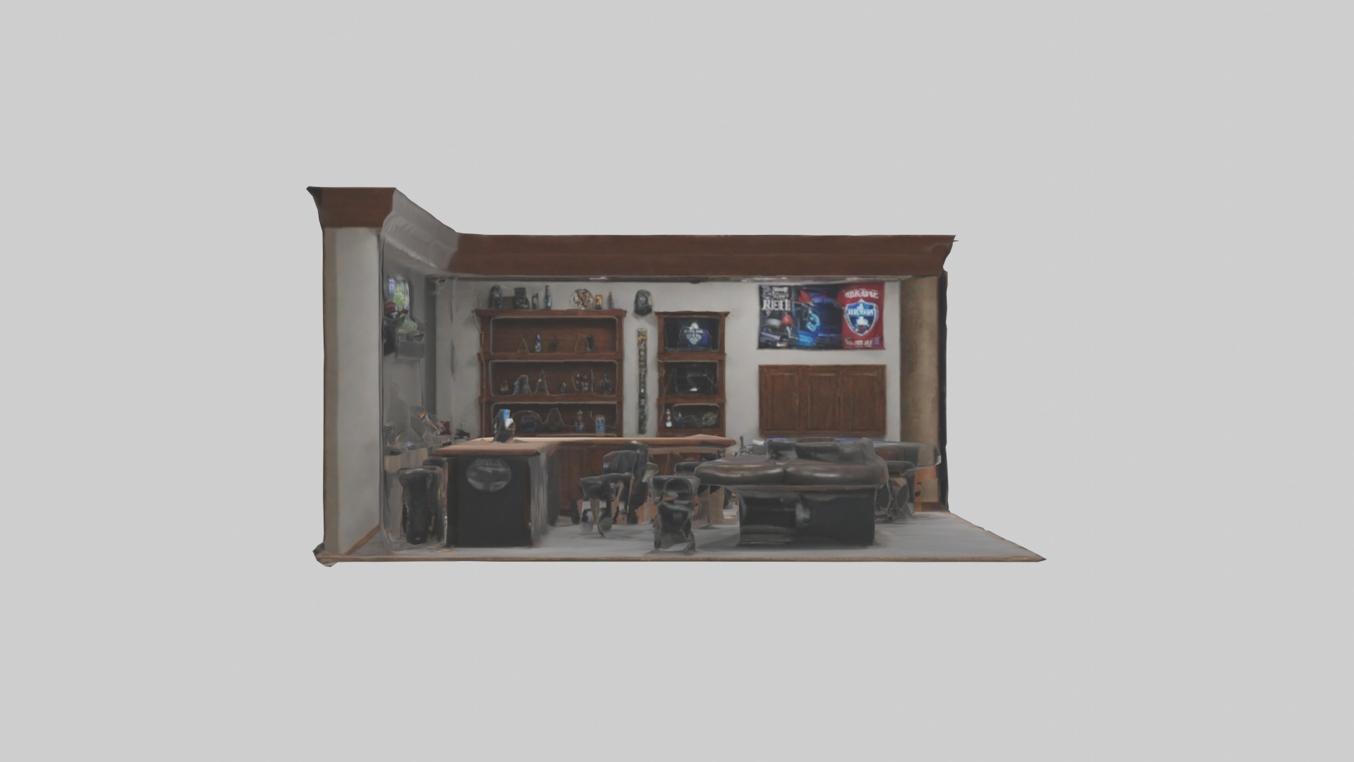 Man Cave Low-poly 3D model_9