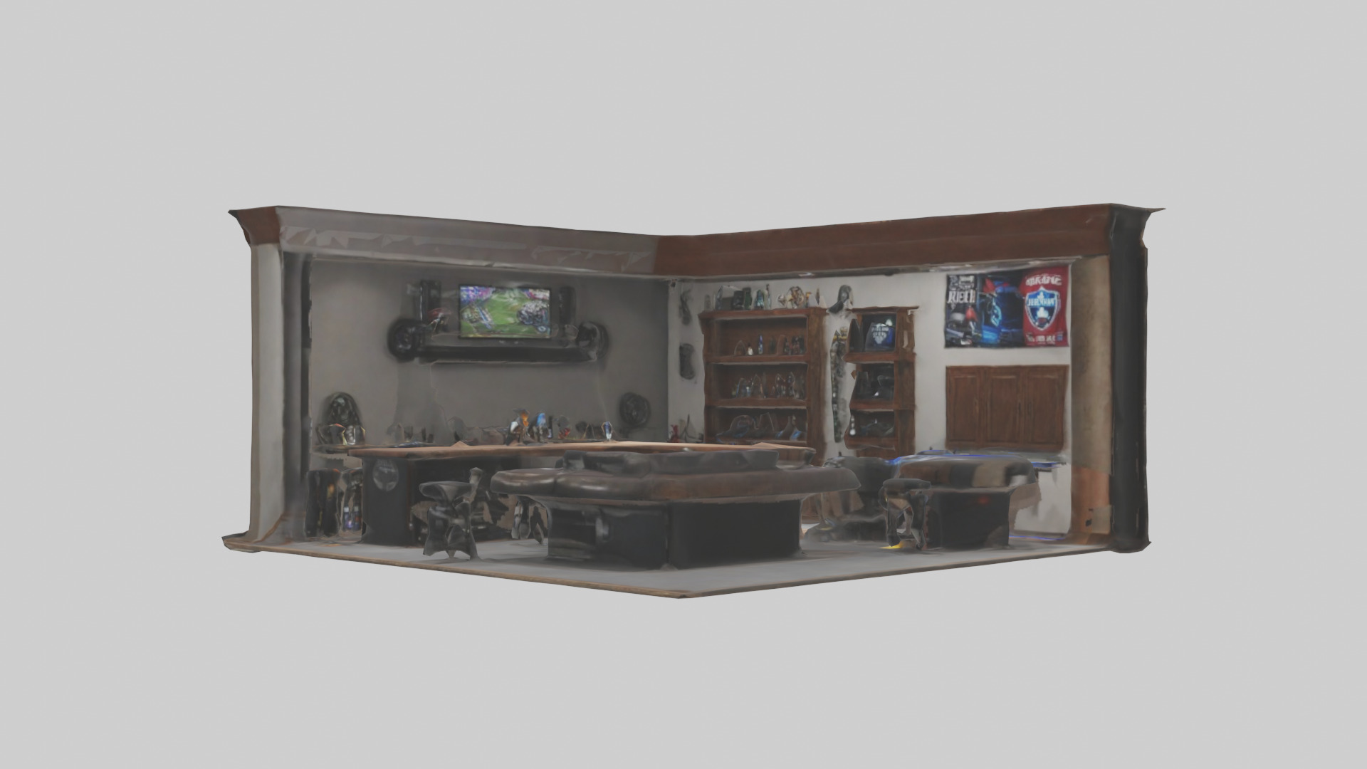 Man Cave Low-poly 3D model_8