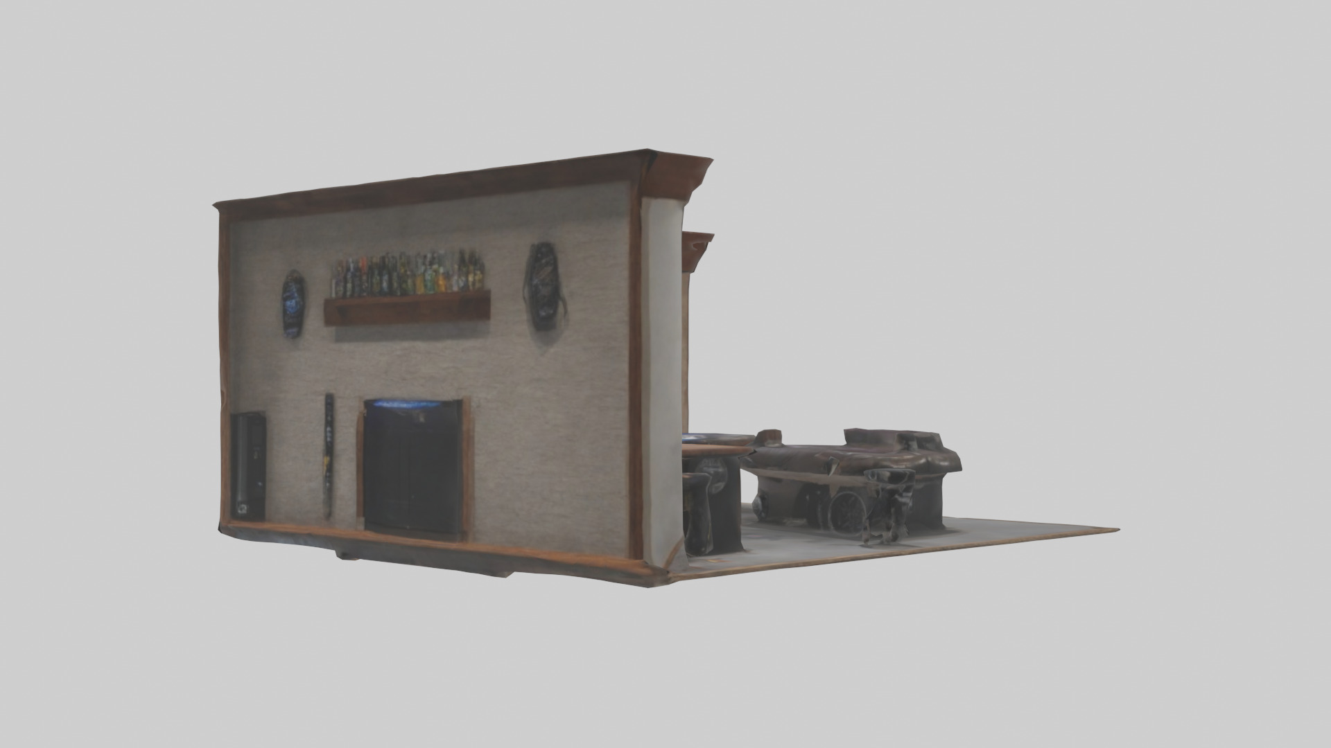 Man Cave Low-poly 3D model_7