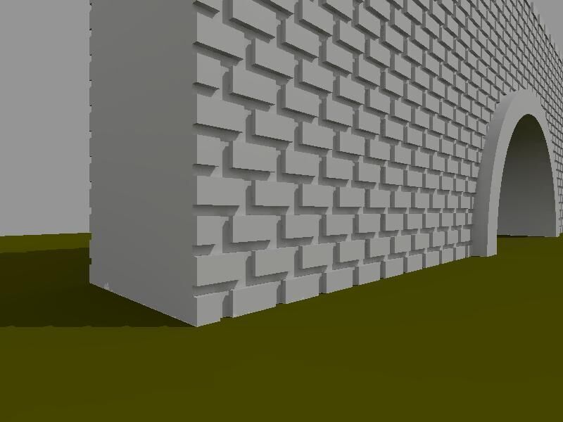 Model of Brick Train Bridge 3D print model_14