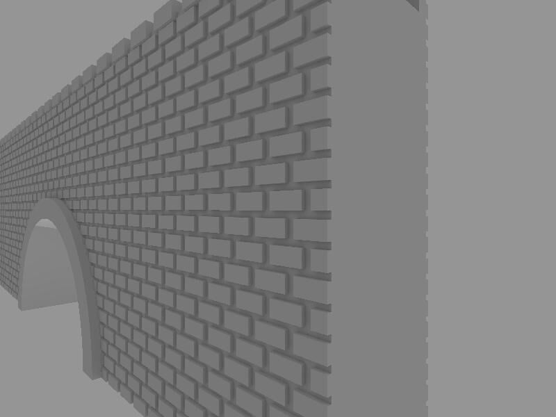 Model of Brick Train Bridge 3D print model_13