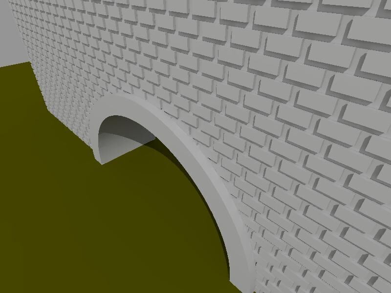 Model of Brick Train Bridge 3D print model_6