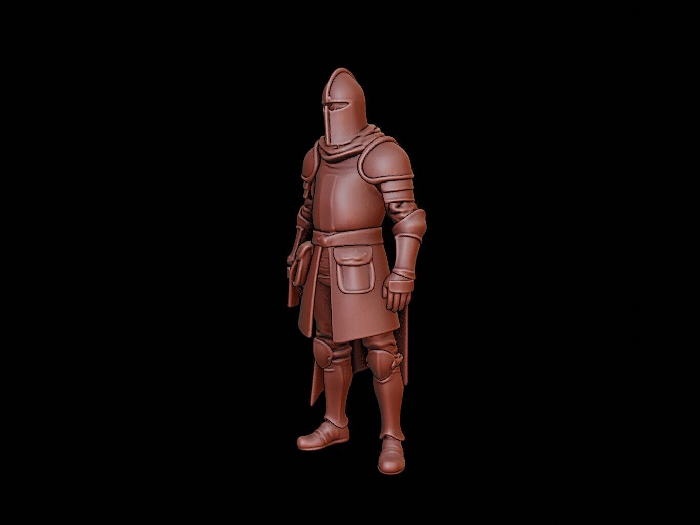 Medieval Knight Figure 3D print model_2