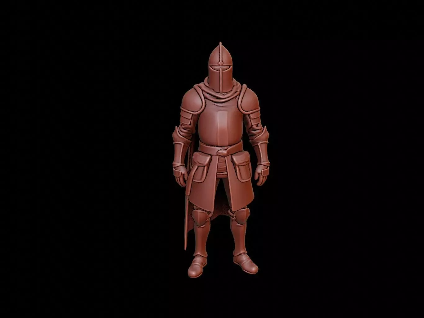 Medieval Knight Figure 3D print model_0