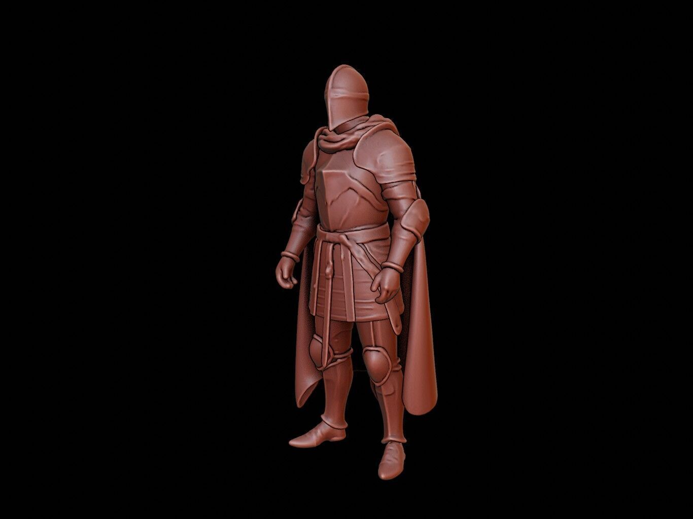 Medieval Knight Figure 3D print model_2
