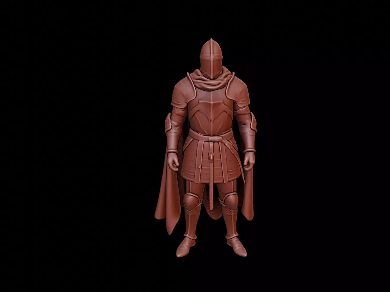 Medieval Knight Figure 3D print model_0