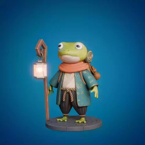Stylized frog