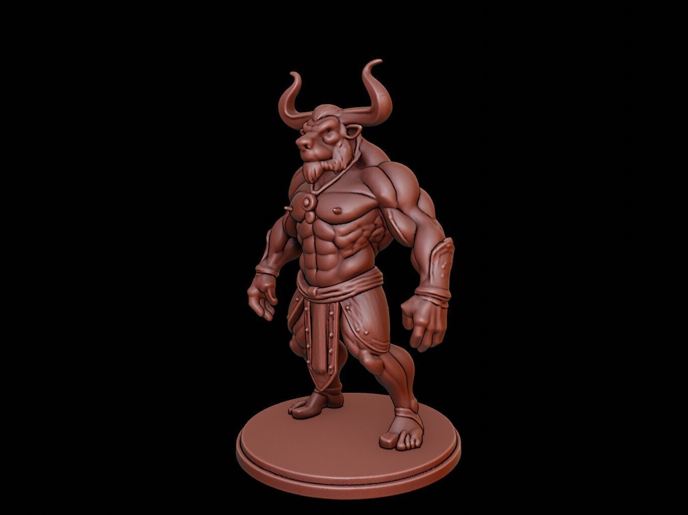 Minotaur Figure 3D print model_2