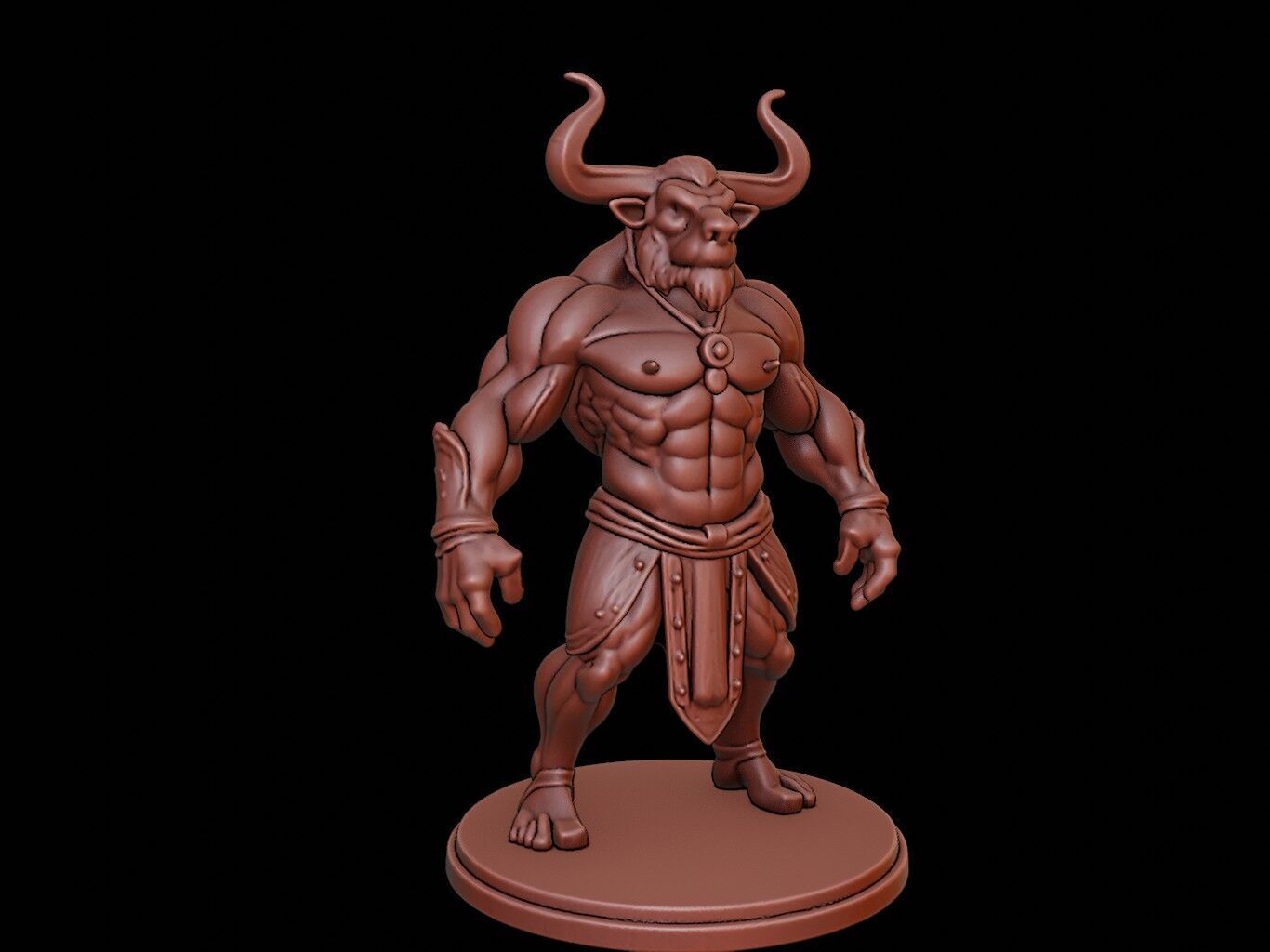 Minotaur Figure 3D print model_1