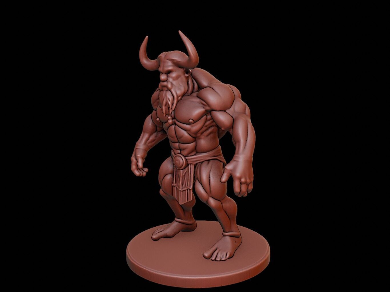 Minotaur Figure 3D print model_2
