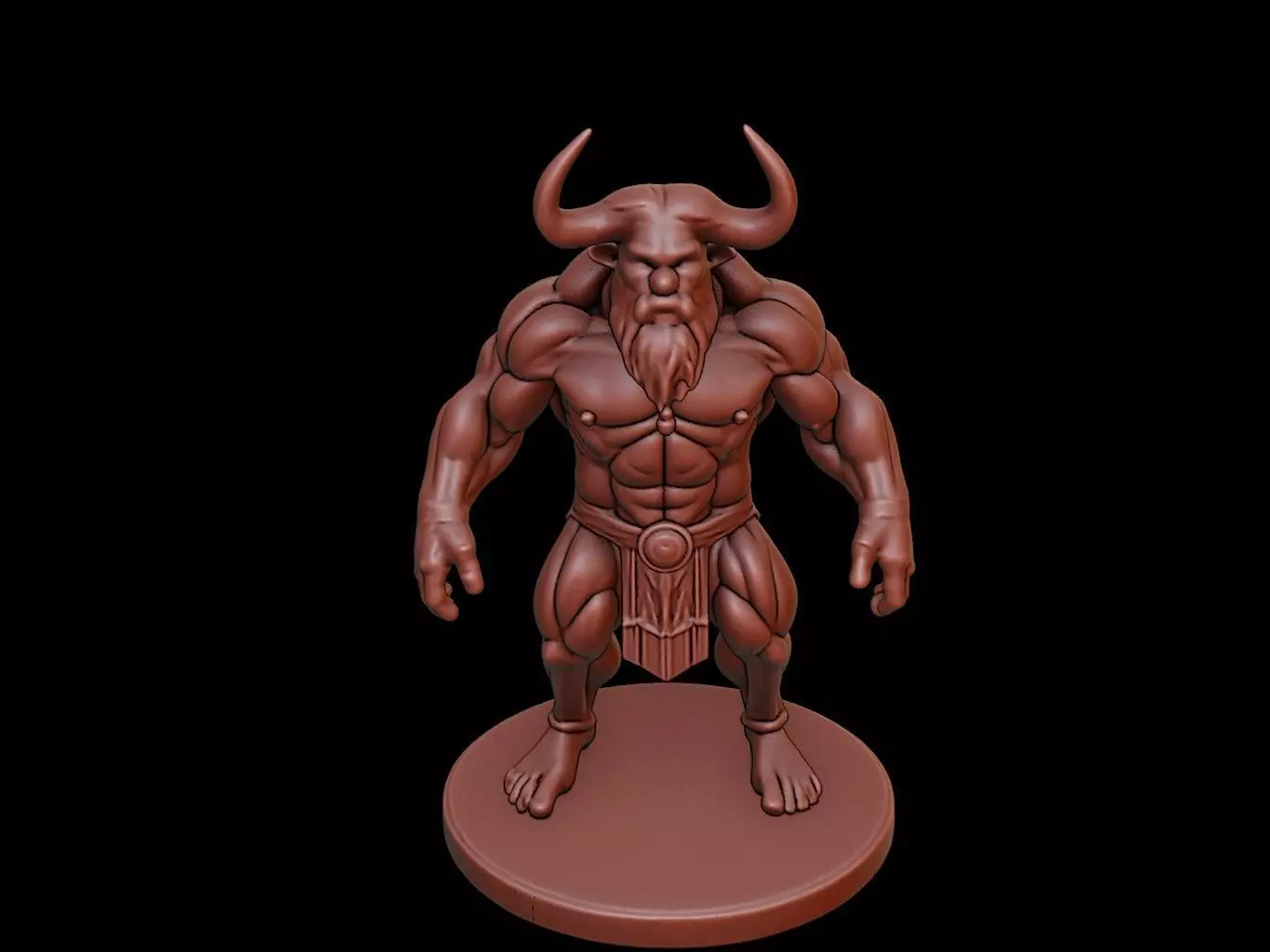 Minotaur Figure 3D print model_0