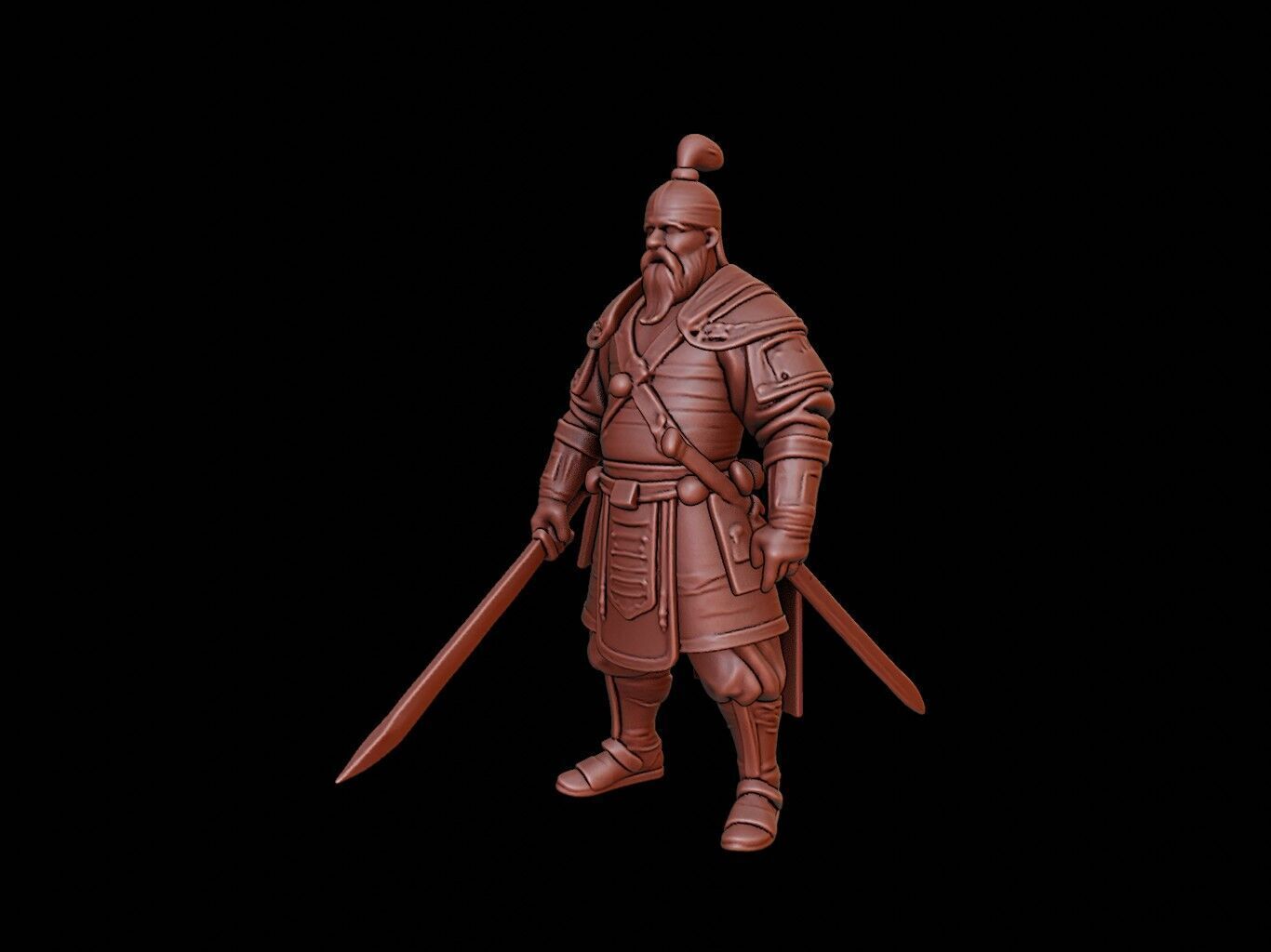 Mongol Warrior Figure 3D print model_2