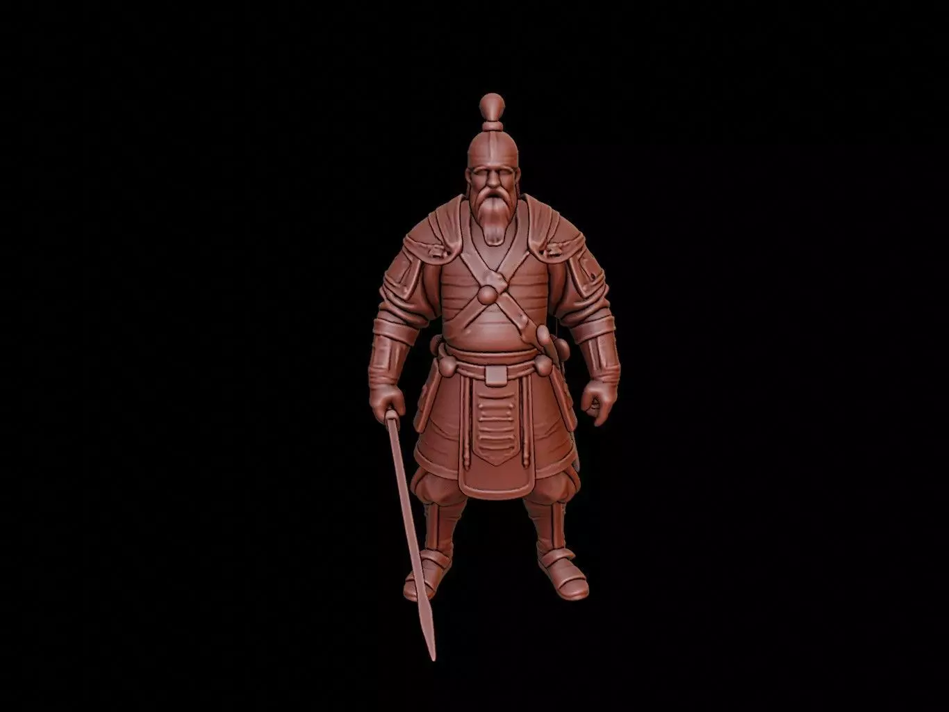 Mongol Warrior Figure 3D print model_0